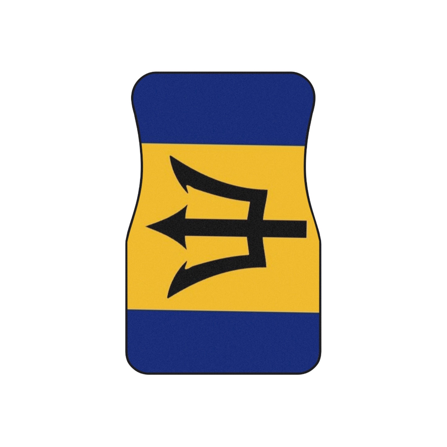 Barbados Flag Car Mats - Front Seat Floor Liners - Durable & Stylish