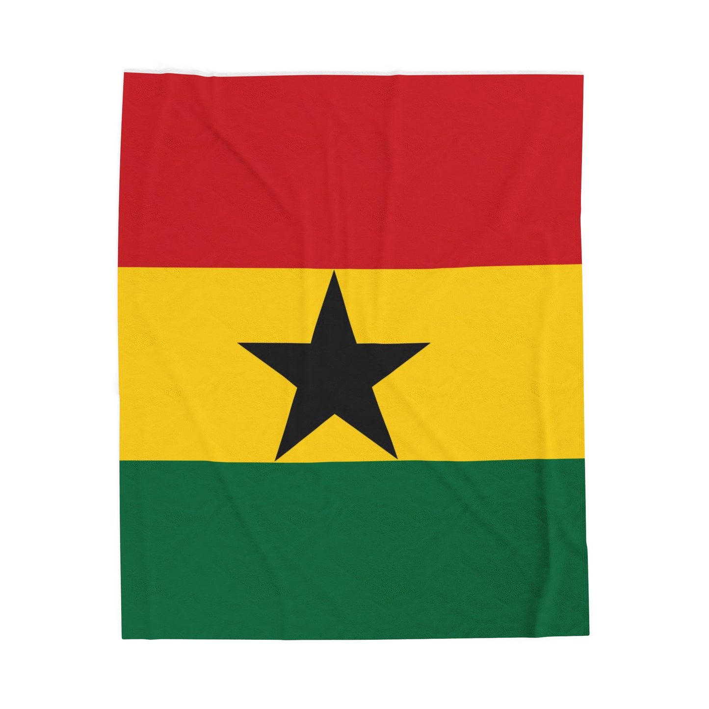 Ghana Flag Velveteen Plush Blanket - Cozy Home Decor for Celebrations