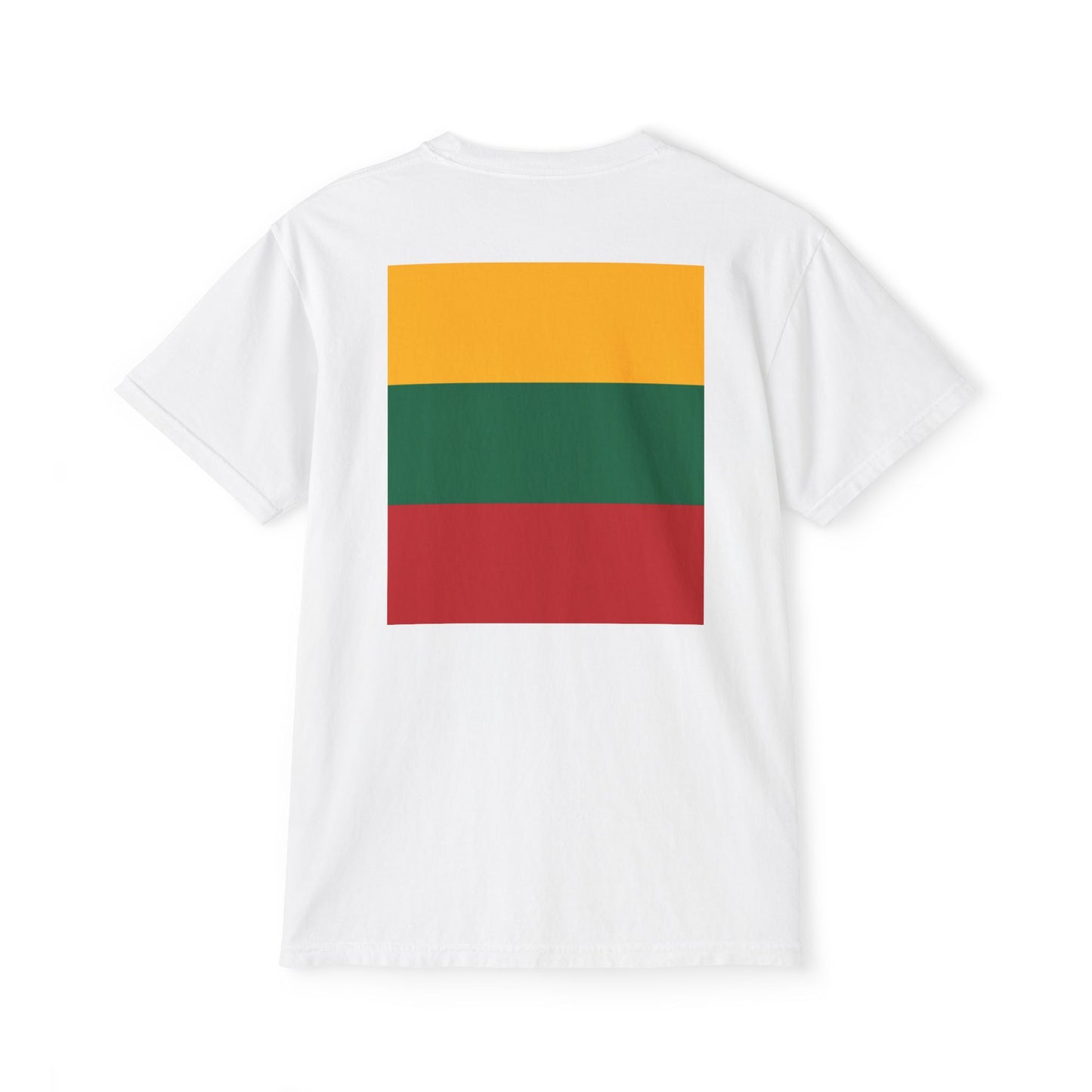 Lithuanian Flag Pocket T-Shirt - Unisex Garment-Dyed Tee