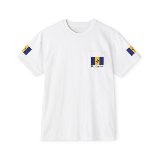 Barbados Unisex Garment-Dyed Pocket T-Shirt