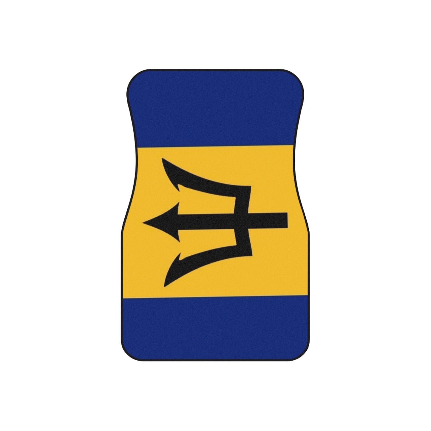 Barbados Flag Car Mats - Front Seat Floor Liners - Durable & Stylish