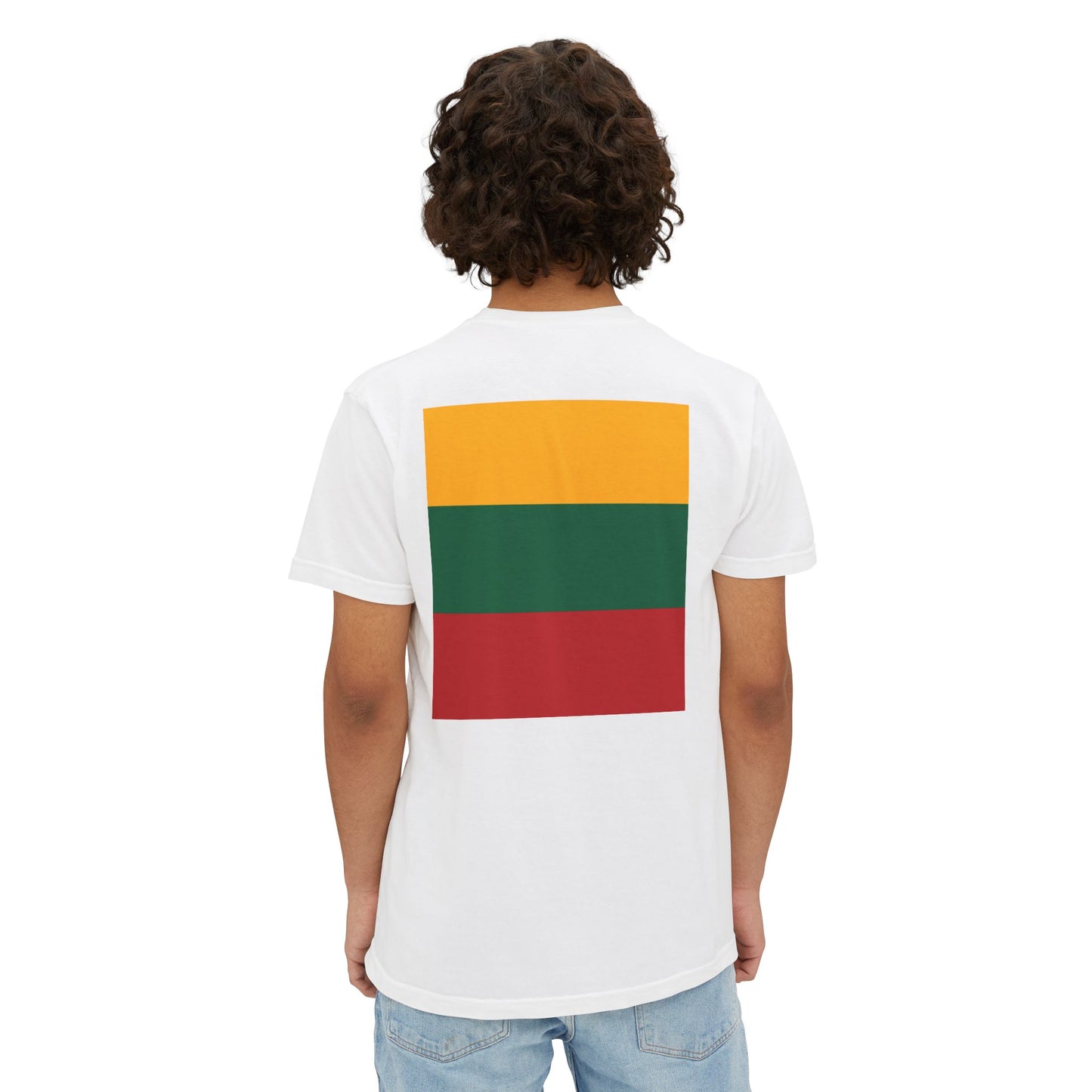 Lithuanian Flag Pocket T-Shirt - Unisex Garment-Dyed Tee