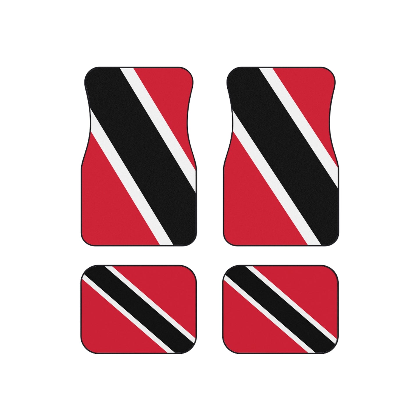 Trinidad Flag Car Mats - Set of 4 | Stylish Auto Accessories for Trinidadian Pride