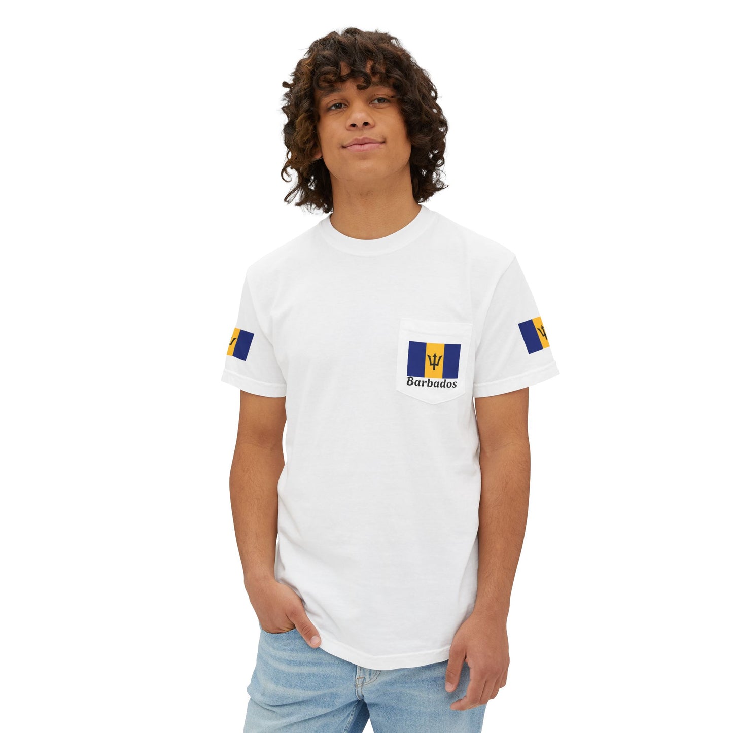 Barbados Unisex Garment-Dyed Pocket T-Shirt