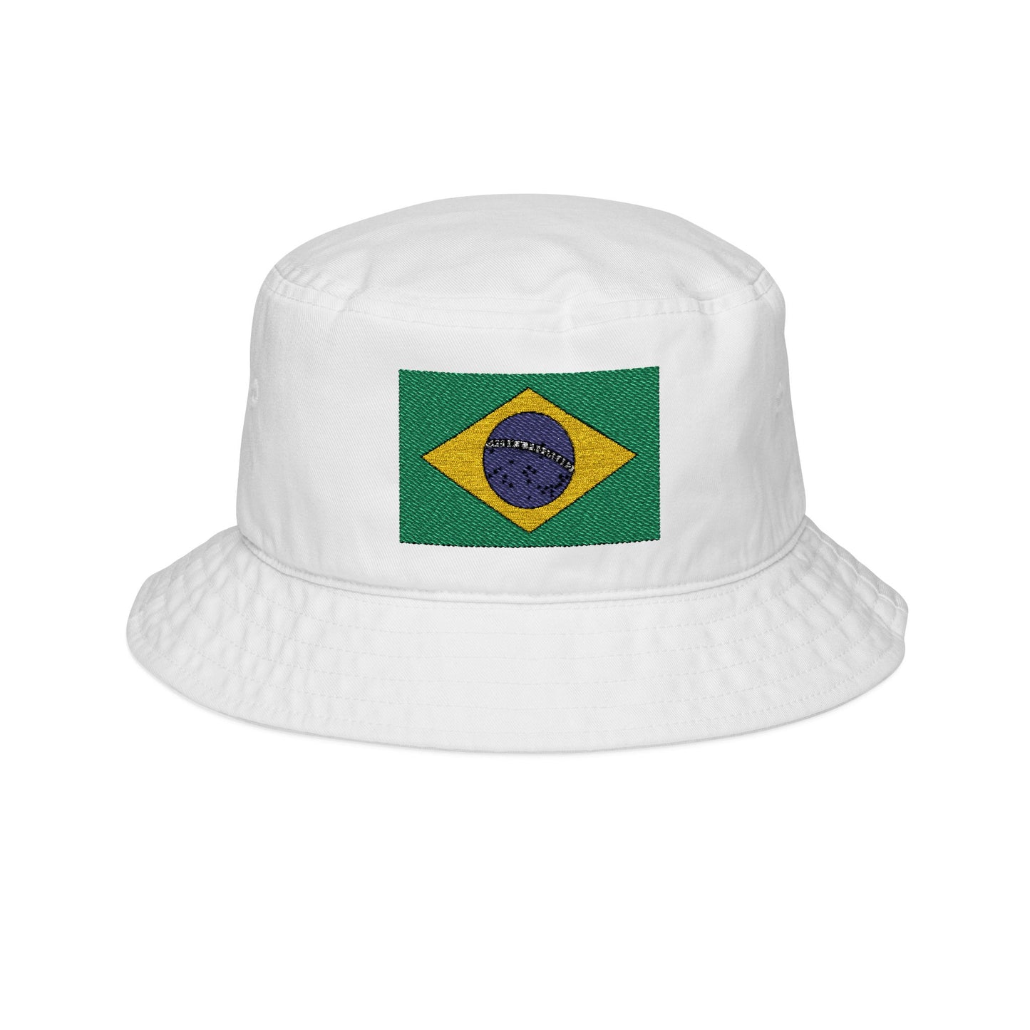 Brazilian Flag Embroidered Bucket Hat - Stylish Summer Accessory