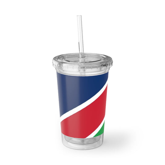 Namibia Suave Acrylic Cup with Straw - Trendy Drinkware for Everyday Adventures