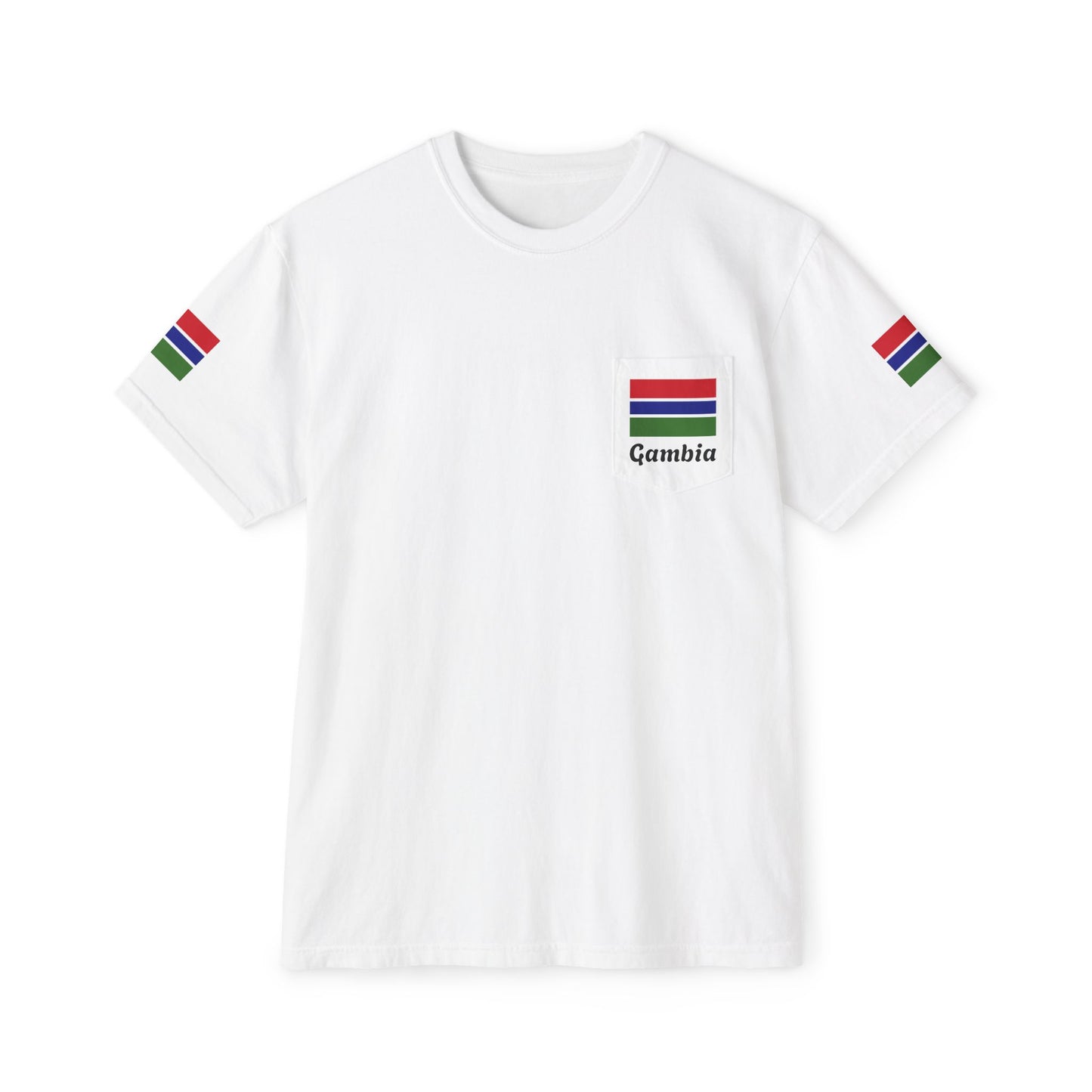 Gambia Unisex Garment-Dyed Pocket T-Shirt