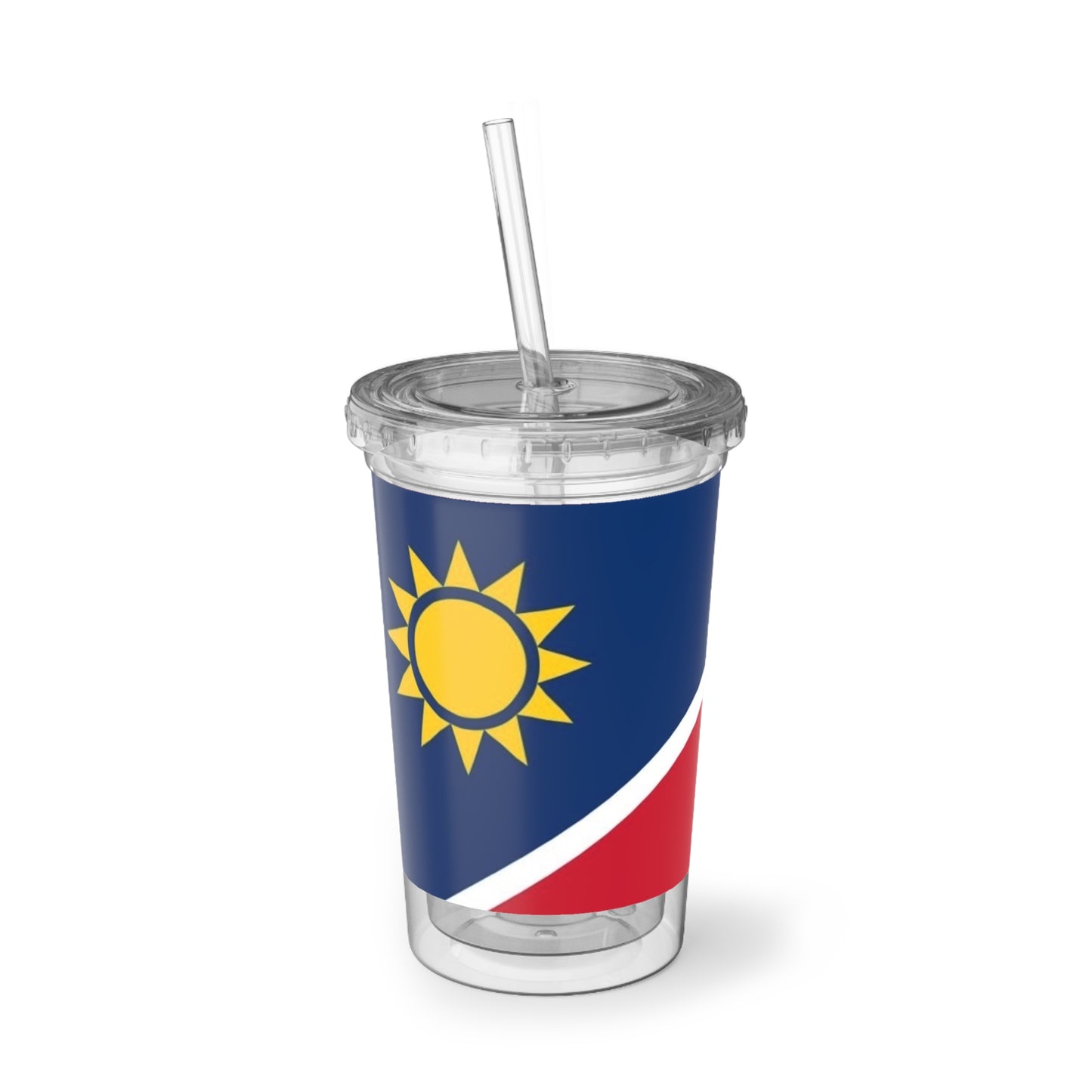 Namibia Suave Acrylic Cup with Straw - Trendy Drinkware for Everyday Adventures